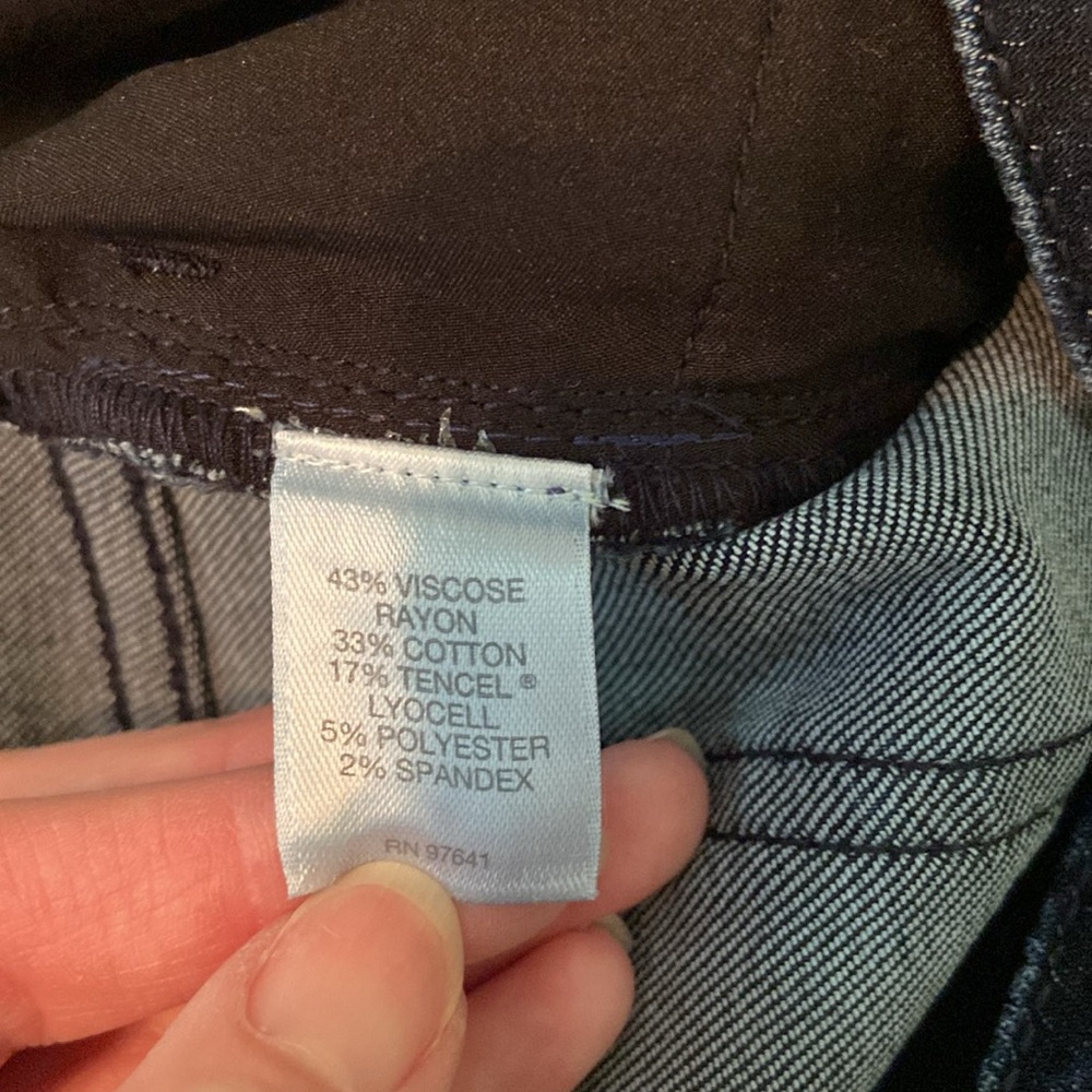 2 Pairs J Jill Dark Denim Zip Up Jeggings Size 4 Tall - Picture 13 of 14